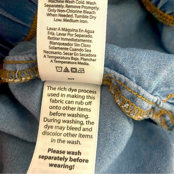 Time and Tru Women Denim Shorts Size Medium (8-10) Fringe Bottoms Pockets NWOT - Picture 6 of 7